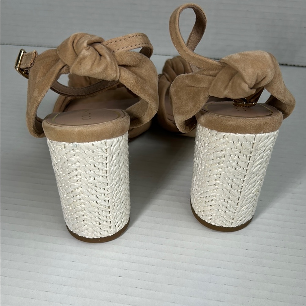 Cole Haan Grand 360 Suede Knot Strap Heels - Size 7B style W26291 - Picture 4 of 9